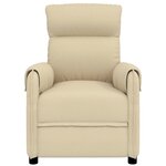 vidaXL Fauteuil inclinable électrique Crème Tissu