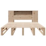 vidaXL Lit bibliothèque sans matelas 135x190 cm bois massif