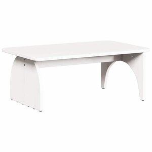 vidaXL Table basse Blanc 80 x 50 x 31 cm Bois massif en pin