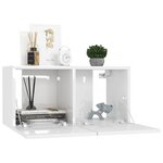 vidaXL Ensemble de meubles TV 7 Pièces Blanc brillant Aggloméré