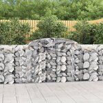 vidaXL Paniers à gabions arqués 13 Pièces 300x50x100/120 cm fer galvanisé