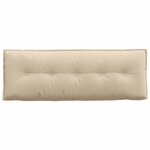 vidaXL Coussin de Dos Crème 140 x 50 cm Tissu en microfibre
