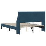 vidaXL Cadre de lit avec tête de lit Bleu 120 x 190 cm Velours