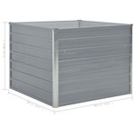 vidaXL Jardinière 100x100x77 cm Acier galvanisé Gris