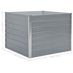 vidaXL Jardinière 100 x 100 x 77 cm Gris Acier galvanisé