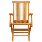 vidaXL Chaises de jardin avec coussins vert vif lot de 4 Bois de teck