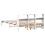 vidaXL Lit bibliothèque sans matelas blanc 140x190 cm bois pin massif