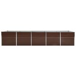 vidaXL Lit surélevé de jardin Acier galvanisé 400x80x45 cm Marron