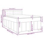 vidaXL Sommier à lattes de lit avec matelas Crème 140x190 cm Tissu