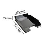 Corbeille-à-courrier MIDI-COMBO noir glossy EXACOMPTA