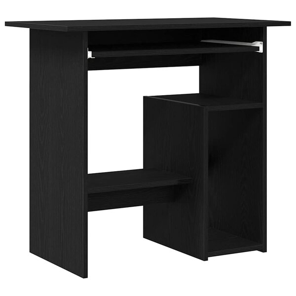 vidaXL Bureau chêne noir 80x45x74 cm bois d'ingénierie