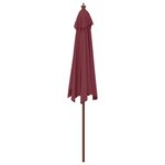 vidaXL Parasol de jardin avec mât en bois rouge bordeaux 299x240 cm