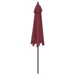 vidaXL Parasol de jardin avec mât en bois rouge bordeaux 299x240 cm