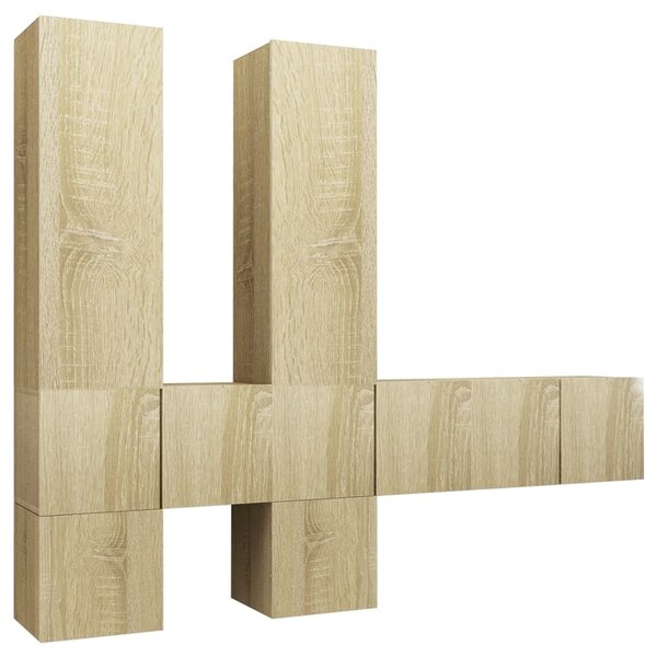 vidaXL Ensemble de meubles TV 7 Pièces Chêne sonoma Bois d'ingénierie