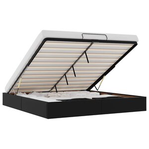 vidaXL Cadre de lit ottoman sans matelas noir 160x200 cm similicuir