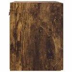 vidaXL Meuble TV mural Chêne fumé 30 x 31 x 40 cm Bois d'ingénierie