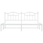 vidaXL Cadre de lit métal sans matelas et tête de lit blanc 193x203 cm