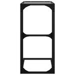 vidaXL Table d'appoint avec verre transparent 40x30x61 5 cm acier