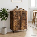 vidaXL Buffet Chêne fumé 66 x 34 5 x 89 5 cm Bois d'ingénierie