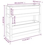 vidaXL Jardinière 77x25x66 cm Bois massif de pin