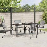 vidaXL Ensemble de salle à manger pour jardin 5 Pièces Anthracite
