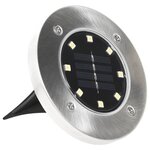 vidaXL Lampe solaire au sol 8 Pièces Lumières LED blanches chaudes