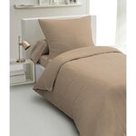 Parure de couette 2 pièces HP72071 - microfibre 82 g - 140 x 200 cm - Beige