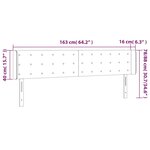 vidaXL Tête de lit à LED Taupe 163x16x78/88 cm Tissu