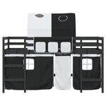 vidaXL Lit mezzanine enfants avec tunnel sans matelas 90x200 cm
