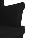 vidaXL Fauteuil noir 74x84x100 cm tissu
