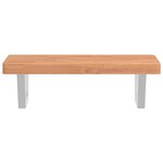 vidaXL Étagère de vasque murale acier et bois massif de hêtre