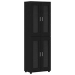 vidaXL Ensemble meuble TV avec tiroir FLORIN Noir Bois d'ingénierie