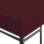 vidaXL Toile supérieure de gazebo 310 g/m² 3x4 m Bordeaux
