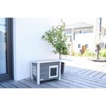 Kerbl Maison pour chats Eli 57 x 45 x 43 cm Gris et blanc