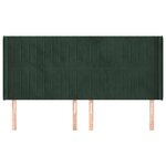 vidaXL Tête de lit avec oreilles Vert foncé 183x16x118/128 cm Velours