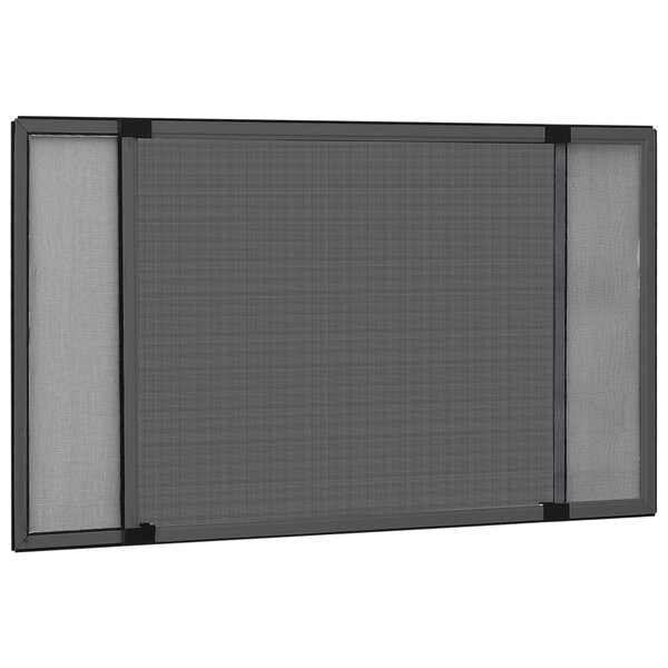vidaXL Moustiquaire extensible pour fenêtres Anthracite (75-143)x50 cm
