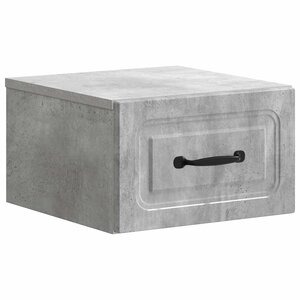 vidaXL Cabinet de chevet mural Gris béton 34 5 x 33 x 20 cm