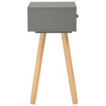 Vidaxl table de chevet 2 pièces gris pin massif