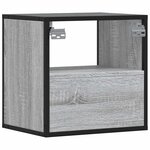 vidaXL Table de chevet murale sonoma gris 40x31x39 5 cm