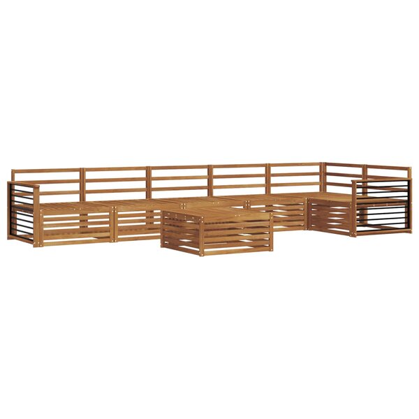 vidaXL Ensemble de canapés d'extérieur 7 Pièces Naturel