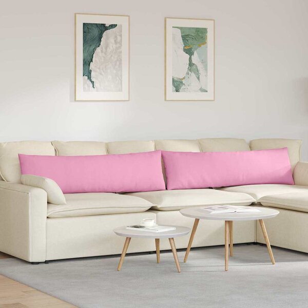 Chaise Longue Avec Coussins Rose Velours
