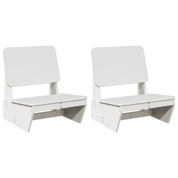 vidaXL Chaises de jardin lot de 2 blanc 60x64x70 5 cm bois massif pin
