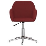 vidaXL Chaise pivotante de bureau Rouge bordeaux Tissu