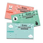 Carnet de 12 cartes d'invitation 17 x 10 cm urban avenue mandarine