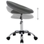 vidaXL Chaise pivotante de salle à manger Gris Similicuir