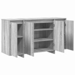 vidaXL Buffet Sonoma gris 135 x 41 x 69 cm Bois d'ingénierie