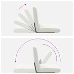 vidaXL Fauteuil de sol ajustable Blanc Simili cuir