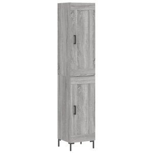 vidaXL Buffet haut Sonoma gris 34 5x34x180 cm Bois d'ingénierie