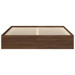 vidaXL Cadre de lit sans matelas chêne marron 200x200 cm