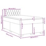 vidaXL Sommier à lattes de lit avec matelas taupe 120x190 cm tissu